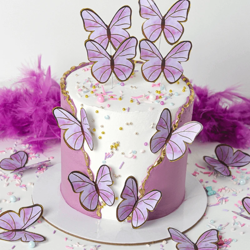 Purple Butterfly Cake